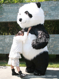 Inflatable Panda Mascot Costume for Adults, Cartoon Animal Cosplay Outfit