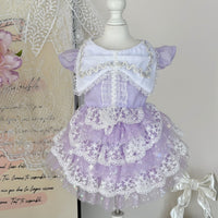 Handmade Pet Princess Dress with Glitter Stars and Multi-layer Tulle Skirt