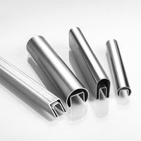 6K Mirror Finish 316 Stainless Steel Grooved Tube for Stair Handrails and Railings