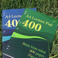 A4 Lined Notebook, 55gsm, 400 Pages, Extra Thick, Simple Design for Students, Math Practice, and Sketching