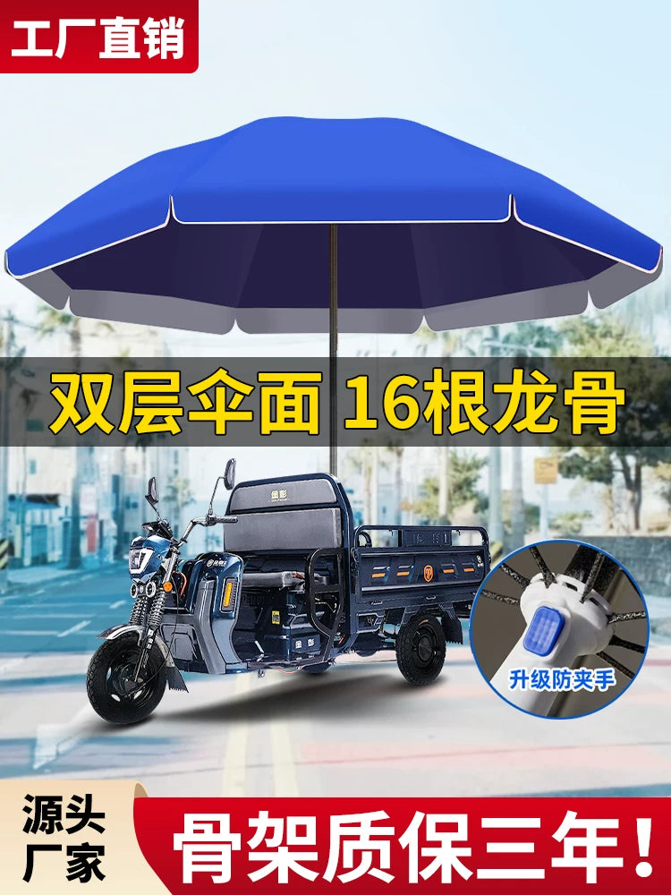 Large Outdoor Patio Umbrella with UV Protection, Commercial Grade Sunshade for Market Stalls and Gardens