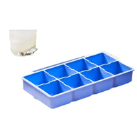Press-Type Square Ice Cube Tray with Lid, Food-Grade Silicone, Large Capacity for Home Use