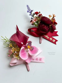 Artificial Calla Lily Boutonniere & Wrist Corsage for Weddings & Events