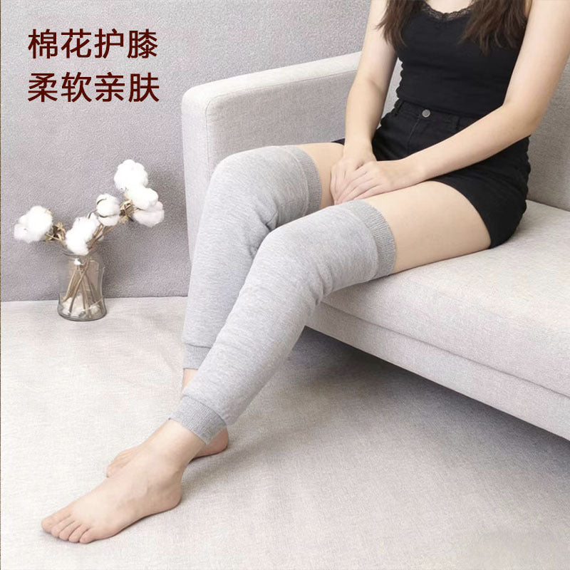 Cotton Knee Warmers for Men and Women - Thermal Leg Sleeves for Joint Support, Cycling, and Postpartum Recovery