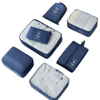 7-Piece Travel Storage Bag Set for Clothes, Shoes, and Toiletries