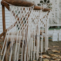 Bohemian Macrame Wedding Chair Back Decor & Wall Hanging Tapestry