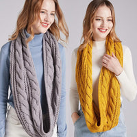 Winter Warm Knitted Fleece Lined Scarf