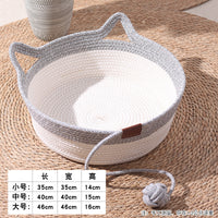 Pet Cat Bed with Removable Cushion, All-Season Cat House for Small to Large Cats
