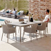 Nordic Outdoor Rope Woven Patio Villa Leisure Sofa Set Sunscreen Rattan Furniture