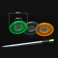 Portable Disc Bait Plate with Ground Insert for Fishing Chair