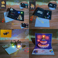 3D Pop-Up Birthday Card with Music and Photo Slot, Creative Handcrafted Greeting Card for Gifts