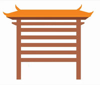 Outdoor Wooden Wishing Pavilion for Temples & Scenic Spots, Wind Chime Display Stand