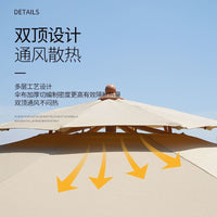 Outdoor Windproof UV Protection Patio Umbrella for Beach, Market, and Security Booths
