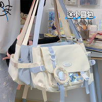 Women's Japanese-Style Clear Messenger Bag, Large Capacity Crossbody Shoulder Bag for Students