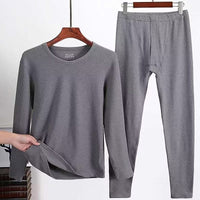 Men's Thermal Underwear Set, Double-Sided Fleece, Seamless, Warm Base Layer