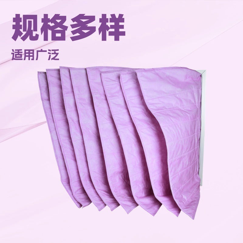 Industrial Non-woven Chemical Fiber Bag Filter for Central Air Conditioning Dust Removal and Purification