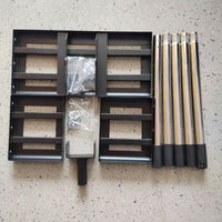 Stainless Steel Golf Course Sand Bunker Rake with 5-Section Handle for Soil Leveling