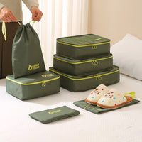 Dopamine Travel Storage 7-Piece Set Thick Twill Waterproof Portable Luggage Organizer Bags