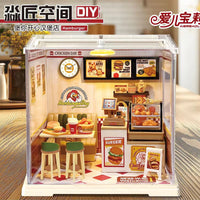 DIY Miniature Dollhouse Kit with LED Lights, Educational Building Blocks Toy for Girls