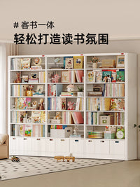 Agbebe Steel Kids Bookshelf with Pegboard/Back Panel, Multi-tier Floor-standing Bookcase for Home Library