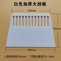 Wallpaper Smoothing Scraper Tool with Wooden Handle and Steel/Rubber Blade for Film Application and Putty