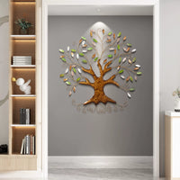 2026 New European Style Metal Tree Wall Decor for Living Room, 3D Background Wall Art