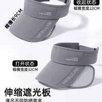 UV Protection Cycling Sun Visor with Retractable Wide Brim
