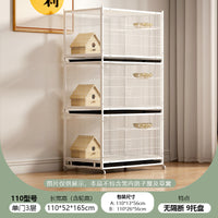 Foldable Pigeon Breeding Cage with Divider and Tray for Home Use