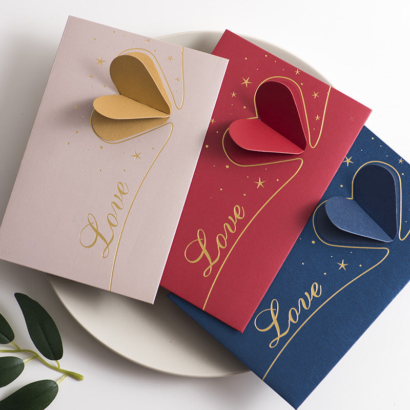 3D Pop-Up Heart Greeting Card for Anniversaries and Special Occasions