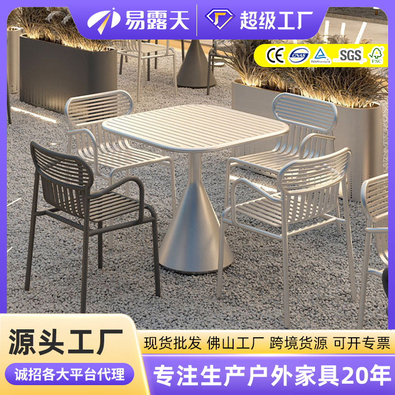 Outdoor Cafe Bistro Table and Chair Set for Patio Garden Balcony