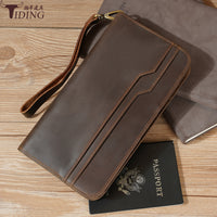 Genuine Leather RFID Passport Holder Wallet for Family Travel