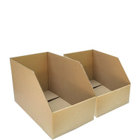 Corrugated Cardboard Storage Bins for Shelving, Parts, Snacks, and Tools