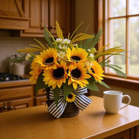 Sunflower Basket Wreath for Autumn Harvest Festival and Thanksgiving Decor