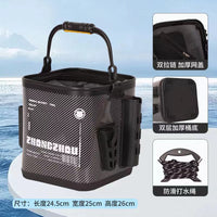 Multifunctional Fishing Live Fish Bucket with Rod Holder