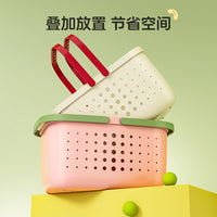 Portable Shower Caddy Basket with Drainage Holes for Bathroom and Dorm