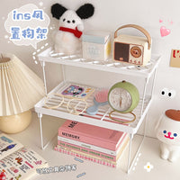 Multifunctional Desktop Monitor Stand with Storage Organizer for Keyboard and Office Supplies