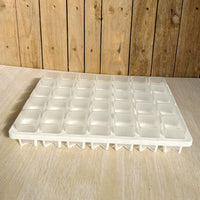 Mini Plastic Succulent Planter Tray with 35-Cell Seedling Holder for Balcony Gardening