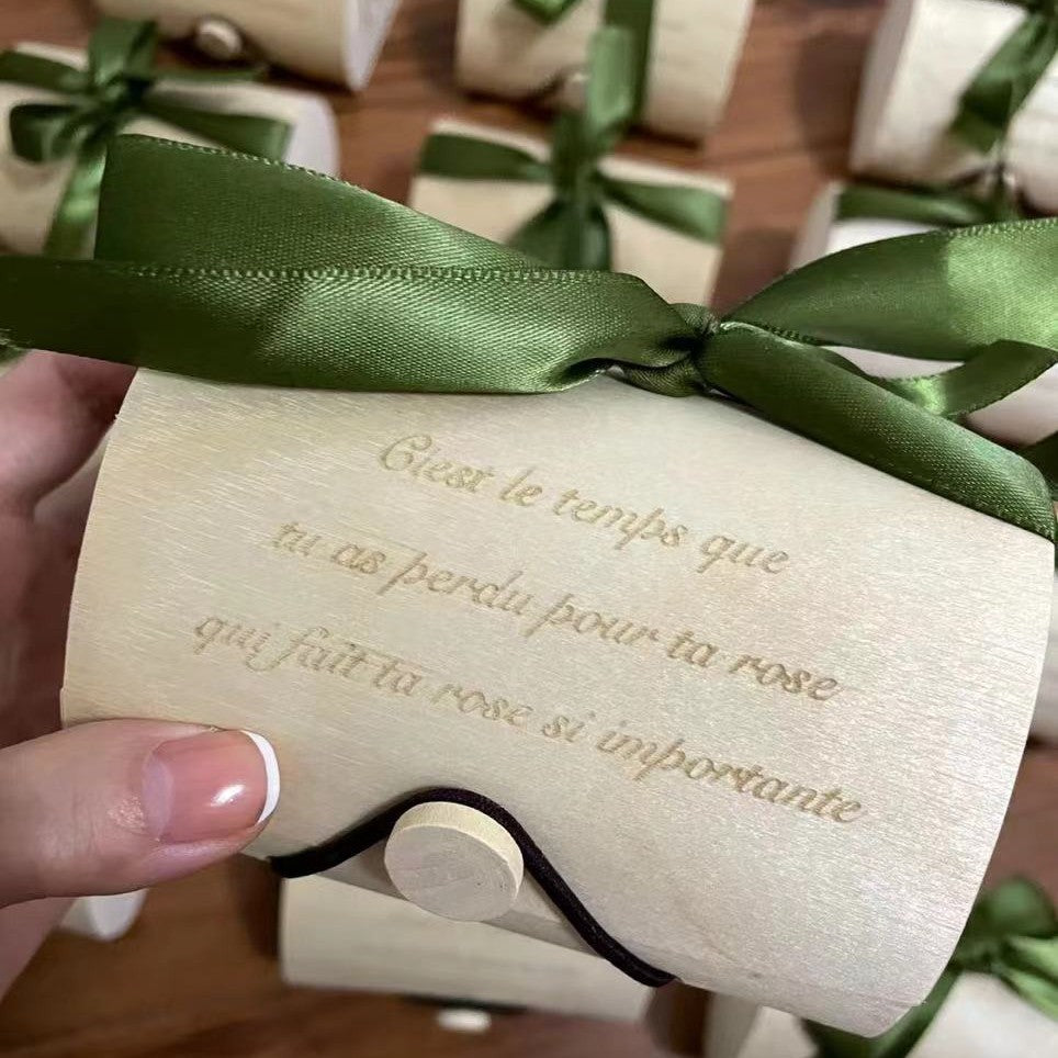Rustic Bark Wedding Favor Boxes for Candy and Gifts