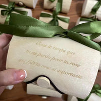 Rustic Bark Wedding Favor Boxes for Candy and Gifts