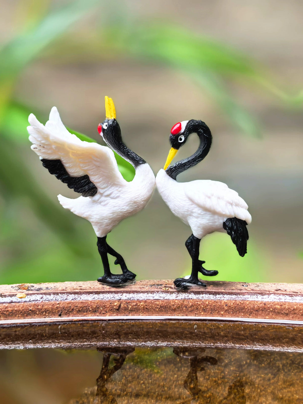 Miniature Crane Figurines for Micro Landscape Decor