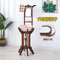 Freestanding Wash Basin Stand with Mirror for Home and Rural Use