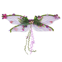 Butterfly Flower Wreath Cicada Wing Set for Angel Elf Halloween Stage Performance Decoration