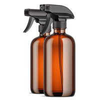 Boston Glass Spray Bottle for Essential Oils, Cleaning, and Gardening - Amber UV Protection