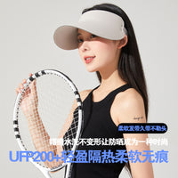 Women's UV Protection Sun Visor Hat with Wide Brim for Outdoor Sports