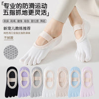 Pilates Yoga Socks with Lace Trim and Non-Slip Grip for Ballet Dance and Barre