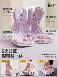 BKT Ergonomic Lumbar Support Cushion for Office Chair and Car Seat, Posture Corrector Backrest