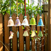 Jingdezhen Ceramic Wind Chime for Balcony Garden Shop Home Decor