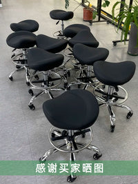 Adjustable Swivel Stool with Backrest and Footrest for Kitchen, Salon, and Office
