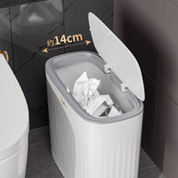 Slim Press-Top Trash Can for Kitchen, Living Room, and Bathroom - 13L