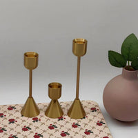 European Style Metal Candlestick Holders for Dining Table Wedding Decor, Set of 3